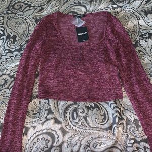 Forever 21 long sleeve crop top